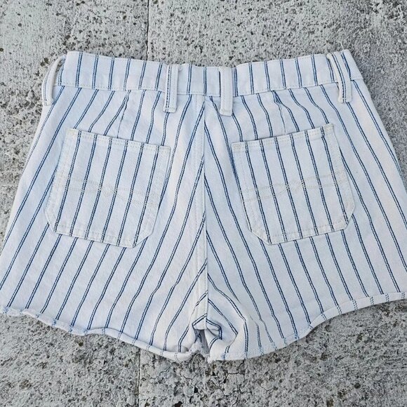 Lucky Brand Women Short Shorts Blue Striped Mini Shorts Size 0/25 - Picture 3 of 8